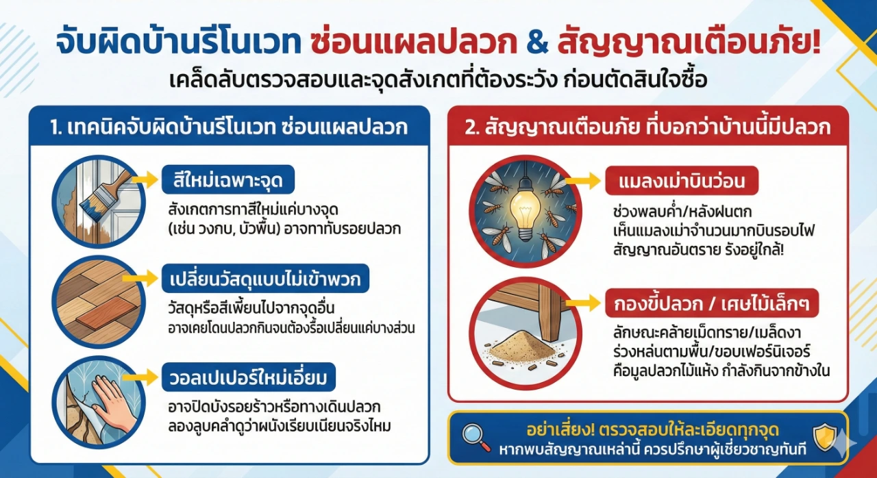 สัญญาณเตือนภัย ที่บอกว่าบ้านนี้มีปลวก
